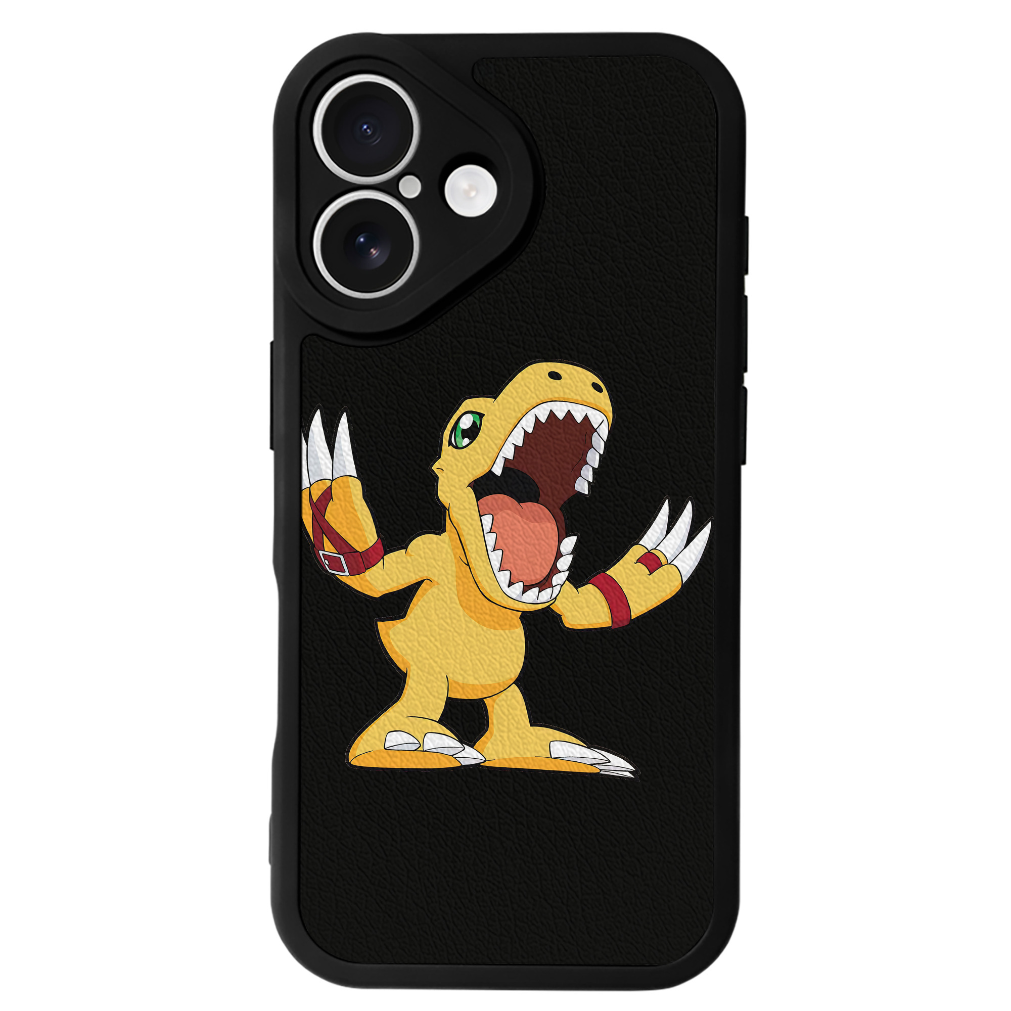 （画像用） Digimon デジタルモンスター/デジモン 【iPhone 16シリーズ対応】シリコンスマホケース（レザー調） 材質：シリコン